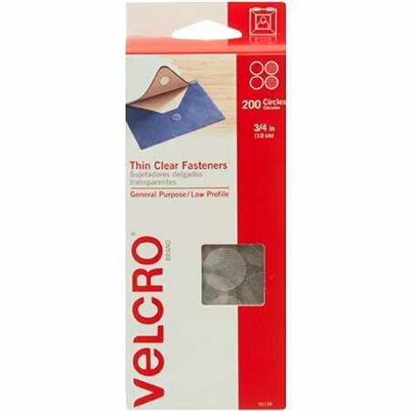 BSC PREFERRED 3/4'' Dots - Clear VELCRO Brand Tape - Combo Pack, 200PK S-17169